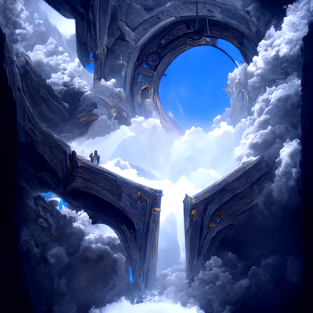 Azure Vault Through Heaven's Arch — Ainted ART masterpiece